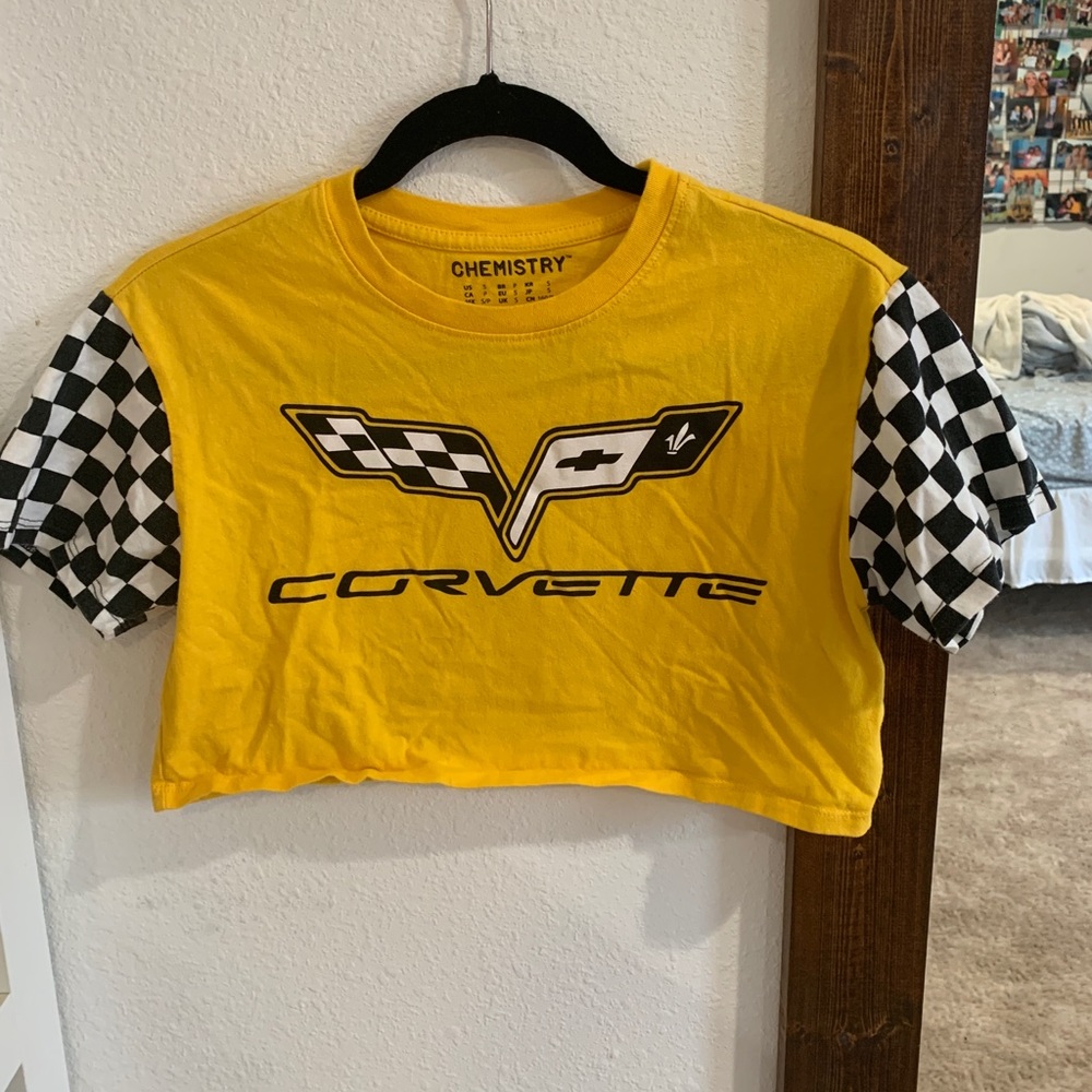 Yellow Corvette Crop Top Size S